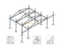 20x18x10m Aluminum Saddle Roof Stage Truss - Heavy-Duty Concert Stage with 3m Speaker Wings