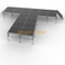 7.32x7.32m T-Shape Modular Aluminum Mobile Stage with Stairs – Height Adjustable (0.8m)