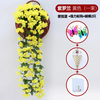 Simulated Violet Wall Hanging Orchid Large Embroidery Artificial Plastic Flower Silk Flower Rattan Yellow 1 Large Violet Delivery Hook