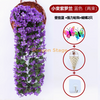 Simulated Violet Wall Hanging Orchid Large Embroidery Artificial Plastic Flower Silk Flower Rattan Dark Blue 2 Small Violet Basket Hook