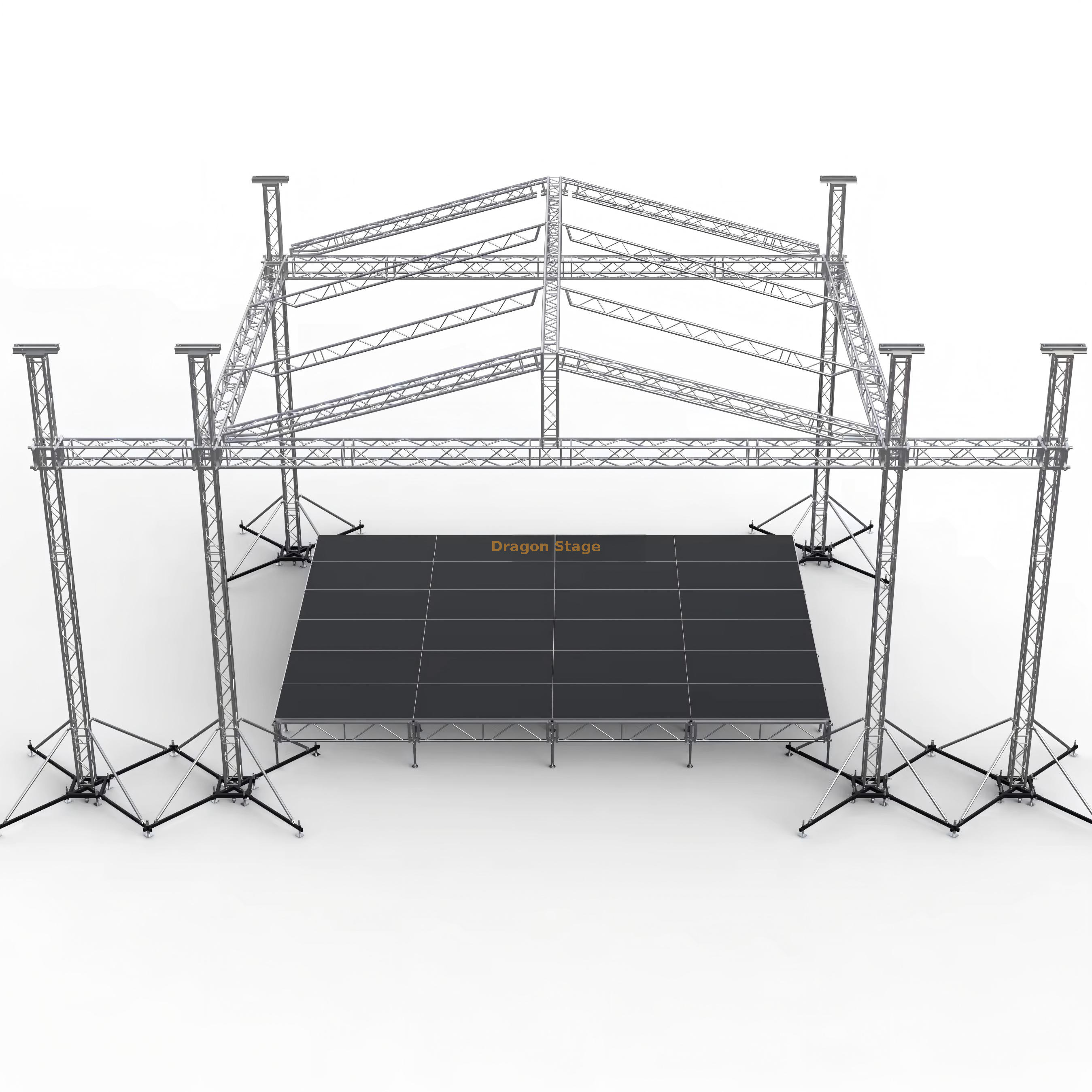 Square Custom Aluminum Concert Aluminum Sound Truss 12x12x8m