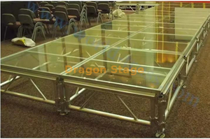 Portable Acrylic Glass Stage 4.88X2.44m for Events