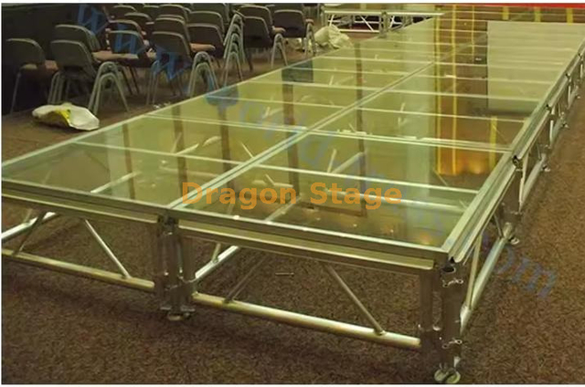 Portable Acrylic Glass Stage 4.88X2.44m for Events