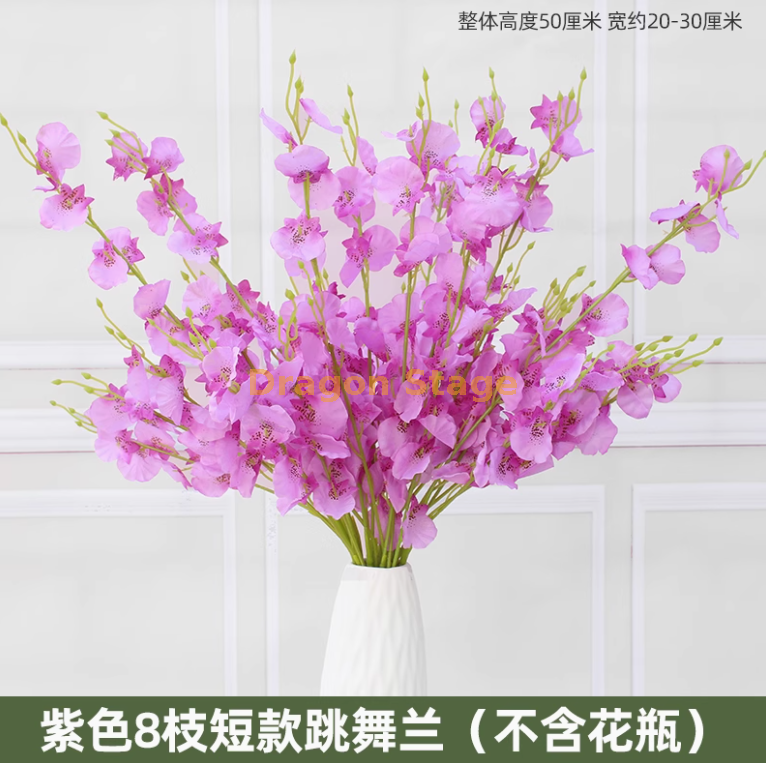紫色 8枝短款紫跳舞兰