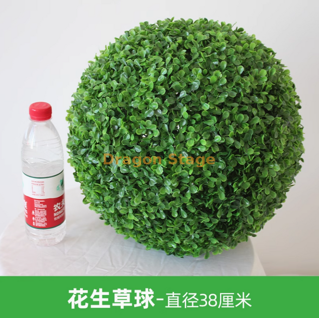 Simulated Plant Grass Ball Milan Ball Plastic Green Plant Ceiling Decoration Fake Flowers and Peanuts Grass Ball - Diameter 38 cm