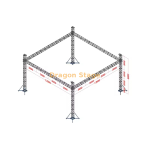 12x12x8m Professional Aluminum Ground Support Bolt Truss System (8m Height)