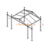 9x7x7m Peak Roof Truss System with Dual 2m Speaker Wings (Aluminum Spigot Truss)