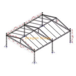18x24x8m Heavy-Duty Aluminum Outdoor Event Roof Truss System - 8m High Double-Grid Concert Stage Structure