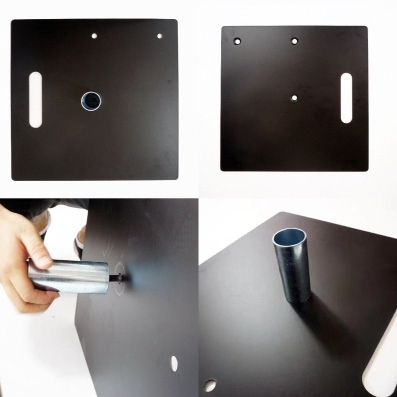 Black Paint Steel Base Plates And Additional Weights for Pipe And Drapes System