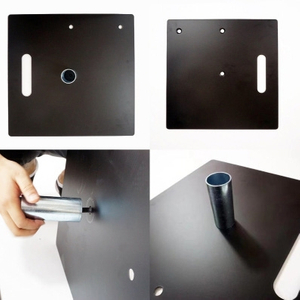Black Paint Steel Base Plates And Additional Weights for Pipe And Drapes System