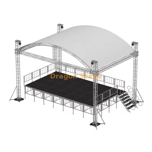 8x6x6m Aluminum Stage Curve Truss Roof Canopy