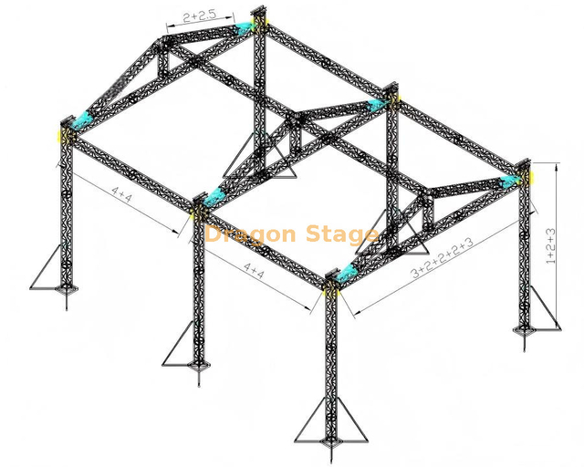 12x16x6m Professional Aluminum Triangular Roof Event Truss System