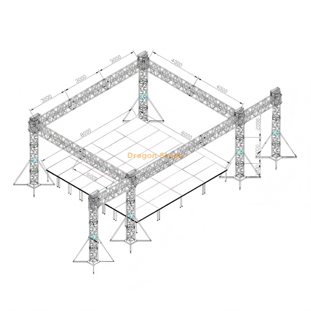 9x8x7m Music Audio Outdoor Light Church Sound Truss