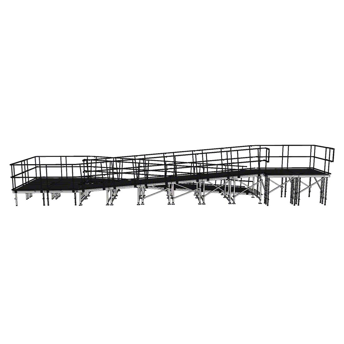 DragonStage 12.25x3.24m Switchback Modular Aluminum Stage Ramp with Landing and 1m Dual Guardrails.jpg