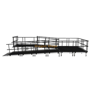 7.32x3.05m Compact Switchback Aluminum Stage Service Ramp for AV Carts & Touring Production