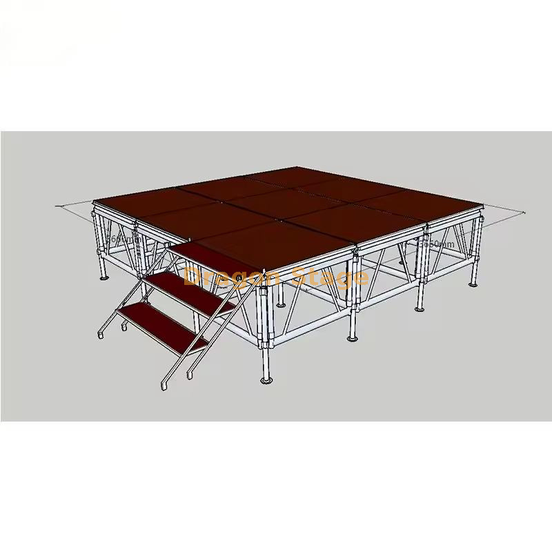 Portable Aluminum Deck Stage 12x12ft