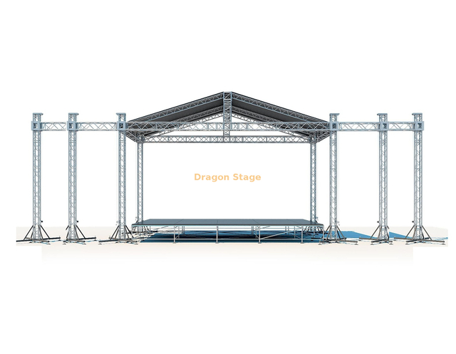 Aluminum Heavy Duty Speaker Lighting Roof Truss Stage 8x6x8m