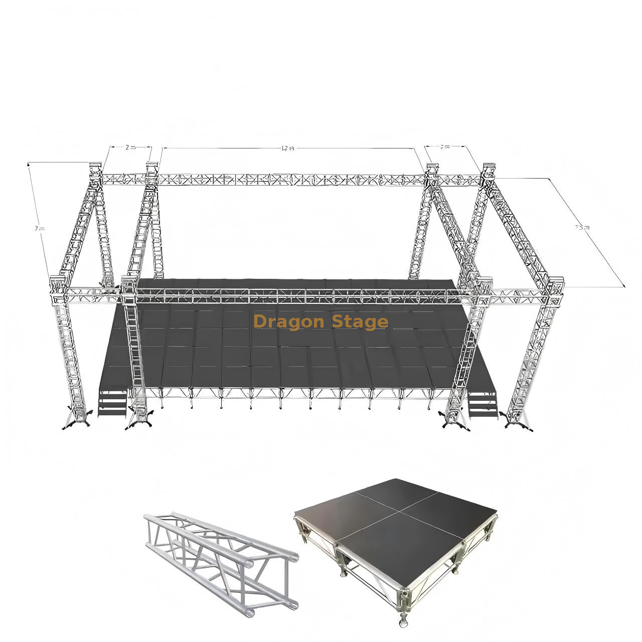 PA Speaker Wings Truss