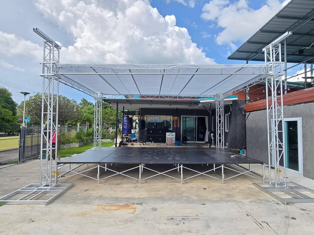 6x4x4m Outdoor Aluminum Stage Truss System with Flat Roof Canopy