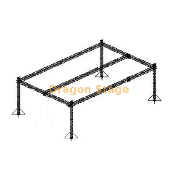 Aluminum Indian Event Solution Stage Truss Design 100 X 80 X 33ft 4 pillars