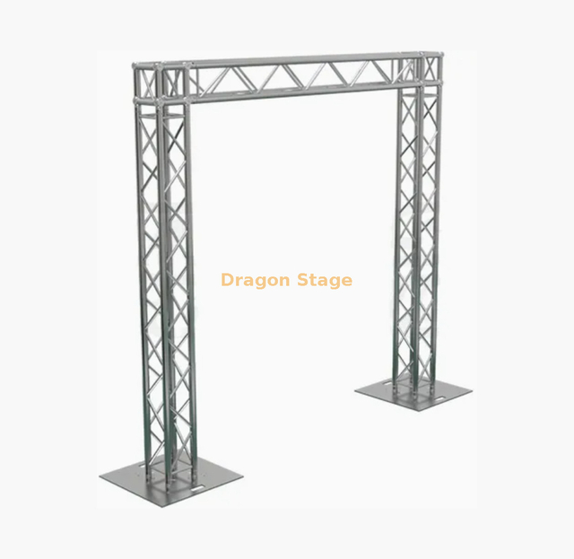 3.6m Aluminum Goal Post Truss System (290mm Spigot Truss with 1x1m Steel Base, 2.4m Height)
