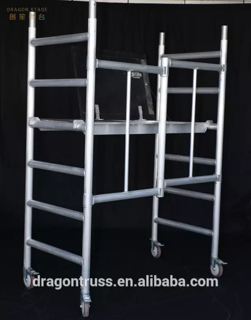 Aluminum Ladder Moving Rolling Folding Scaffold 