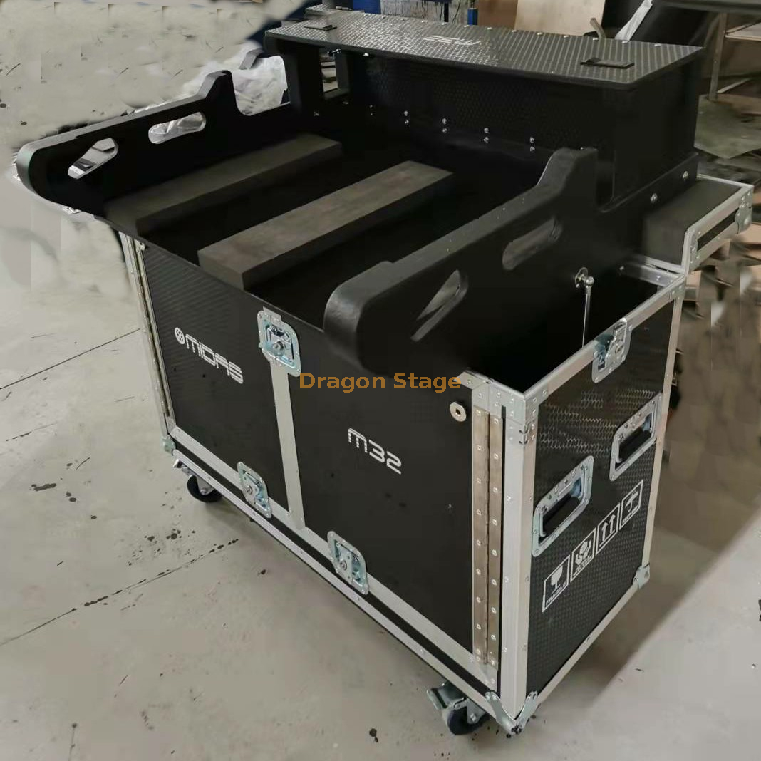 Utility Trunk Cable Flight Case DJ Stage Audio Lighting Equipment Gear Road Flight Case for Midas M32 Mixer