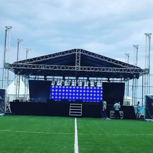Aluminum Curved Triangle Roof Stage Truss System 6x5x6m 