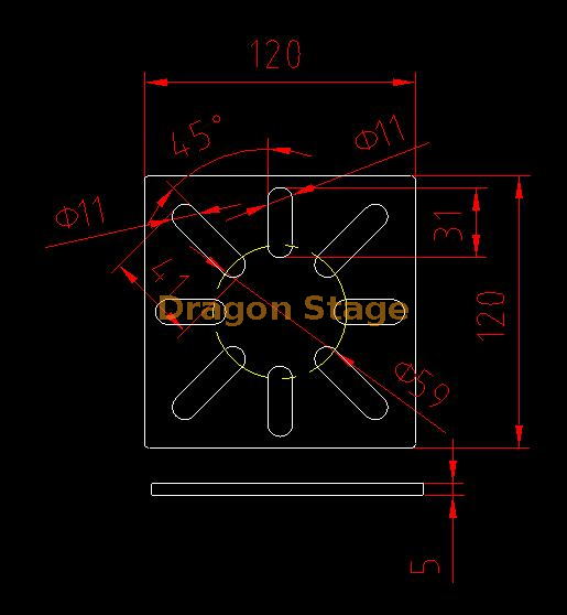 led clamp plate sizes