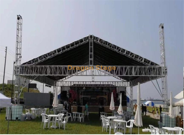 Aluminum Portable Event Party Show Dj Concert Collapsible Stage with Roof Truss 24x10x10m