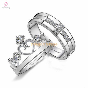 Korean Jewelry Latest Sample Design Vogue Wedding Ring, King And Queen Engagement Cnc Machine Tungsten Wedding Ring