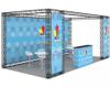 Wholesale Portable Expo 20x10 Tool Free Manual Trade Show Truss Frame Exhibition Tradeshow Modular Aluminum Booth 6x3m height 3m