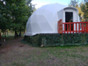 Luxury Glamping Hotel Tent White Color Geodesic Dome
