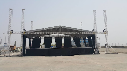 Aluminum Square Spigot estructura stage truss with TUV certification