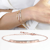 2021 Wholesale Personalized Name Jewelry Women Custom Gold Bar Blank Stainless Steel Engraved Bracelet
