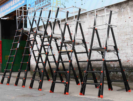 Aluminum Multipurpose Rolling Ladder Foldable Staging Ladder
