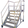 Aluminum Warehouse Assembly Portable Mobile Safety Step Ladder with Handrail