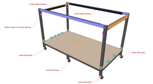Aluminum Detachable Portable Stage Storage Carts, Cases & Trolleys Stage Deck Cart