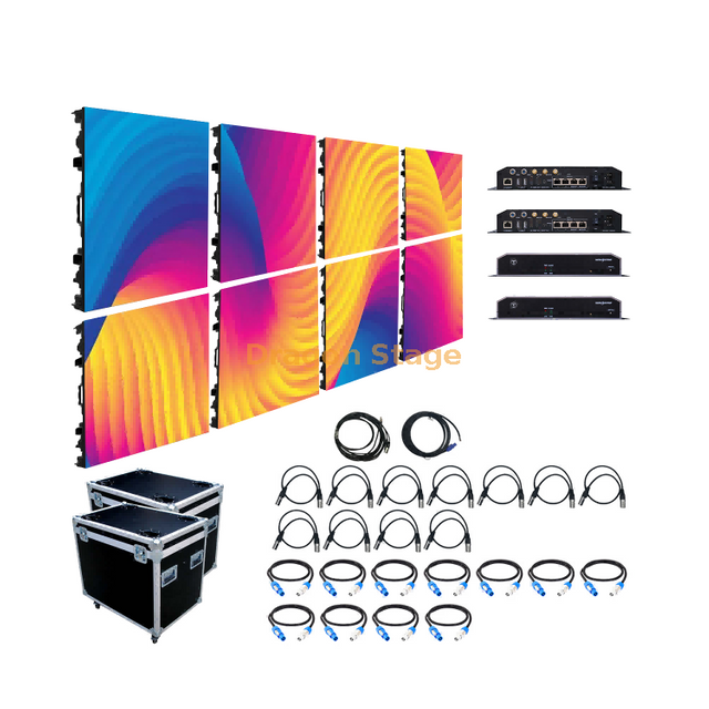 500x500mm Outdoor Event Party Background Led Video Wall P3.91 Seamless Splicing Rental LED Display Screen 6x3m