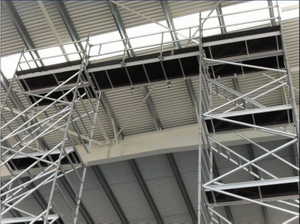 1.35x2x11.75m Aluminum Portable Scaffold with 45 Degree Ladder 