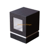 Custom black glass cup boxes exquisite Christmas craft gift paper packaging box with clear window