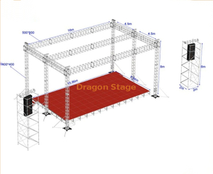 Aluminum Concert Wedding Stage Decorations Event Truss Stage Exhibition for Grand Event Church 16x9x8m