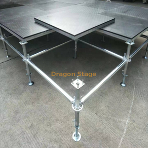 Custom Steel Layer Stage Portable Stage Collapsible Stage 8x4m Height 0.6-1m with 2 Adjustable Stairs