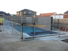 Galvanized Steel Barrier Gate for Safe Zone with Steel Plate Footing