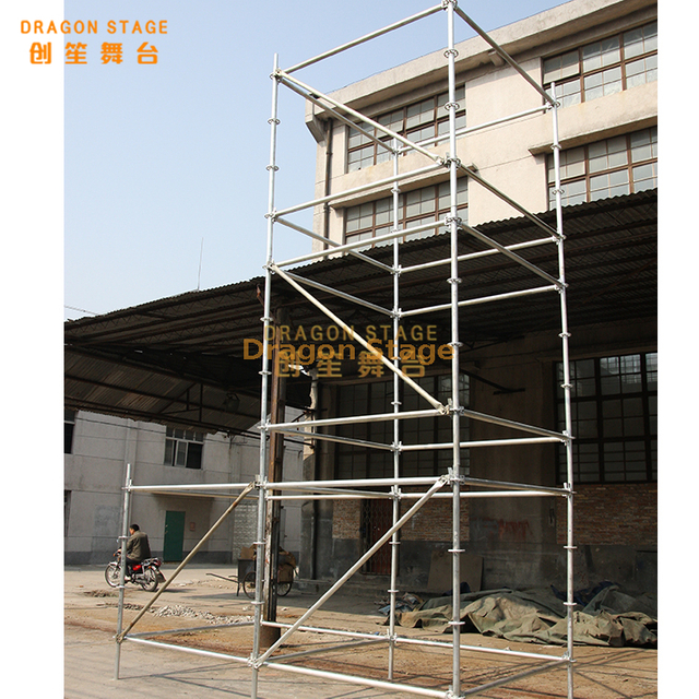 Ring Lock Aluminum with Wheels Movable Modular Scaffold Speaker Suitable Horizontal Ledger Layer Truss