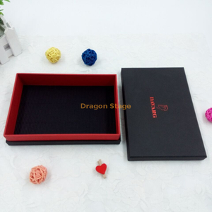 Wooden Box factory customized luxury eco friendly square promotion black paper box