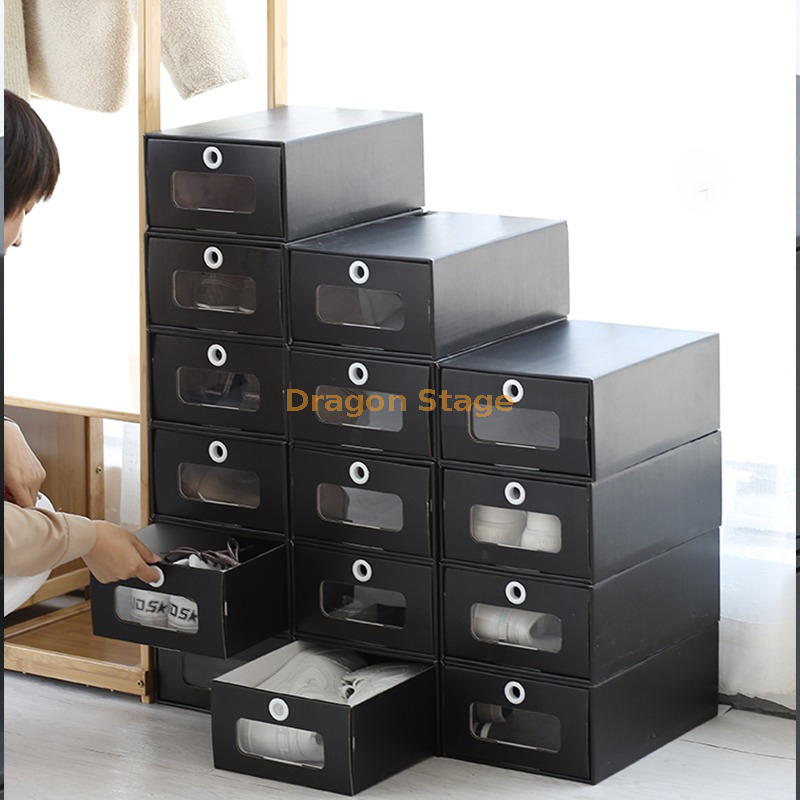 Black Friday Packaging Shoe Storage Boxes Clear Stackable Shoes Rack Box