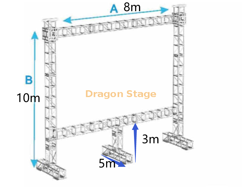 Aluminum Portable Led Screen Truss System 8x10m for Outdoor Concert (1)