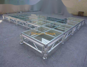 Portable Aluminum Glass Stage Structure for Wedding 19.52x4.88m 0.6-1m High