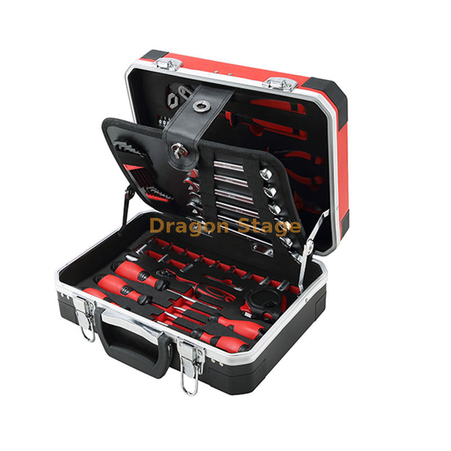 Party Multifunctional Tool Case Custom Black And Red Plastic Suitcase without Tools